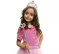 Kit de Princesa Heart rosa infantil: Tiara y Varita
