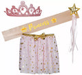 Kit de Princesa infantil: Banda, diadema y falda