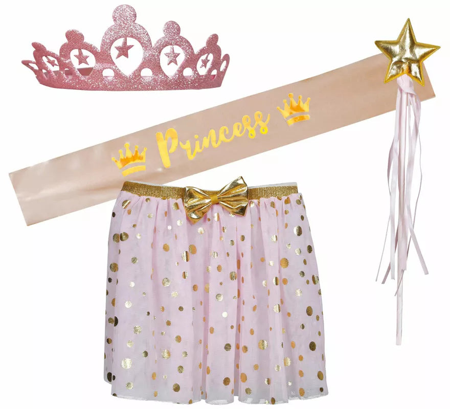Kit de Princesa infantil: Banda, diadema y falda