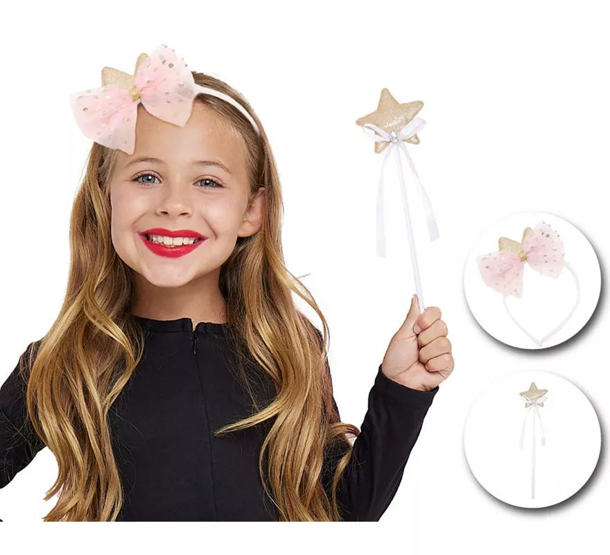 Kit de Princesa Mágica infantil: Diadema y Varita