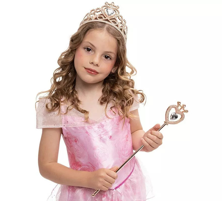 Translation missing: en.Kit de Princesa rosa deluxe infantil: Tiara y Varita