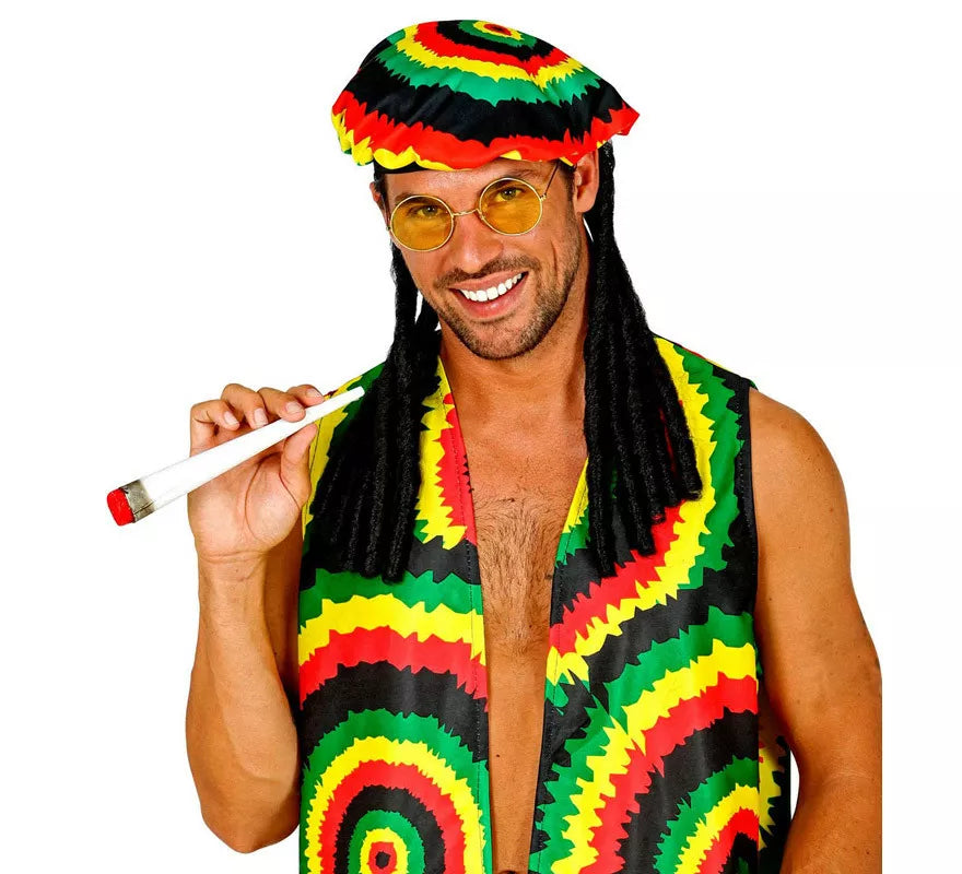 Translation missing: en.Kit de Rastafari: Gorro con rastas, Gafas y Cigarro