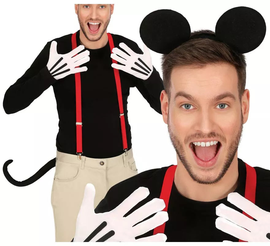 Translation missing: en.Kit de Ratón adulto: Diadema, Guantes, Cola y Tirantes