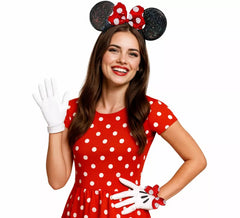 Polka Dot Mouse Kit: Headband and Gloves