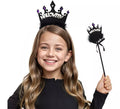 Kit de Reina Oscura Infantil: Diadema y Varita