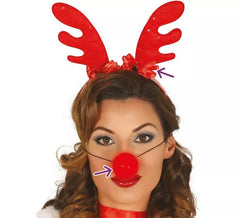 Rudolph Reindeer Kit: Headband and Nose with Light