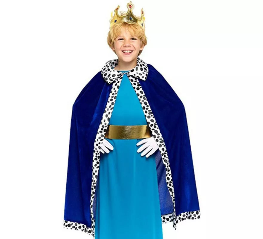 Translation missing: en.Kit de Rey Mago azul Infantil: Capa y Corona