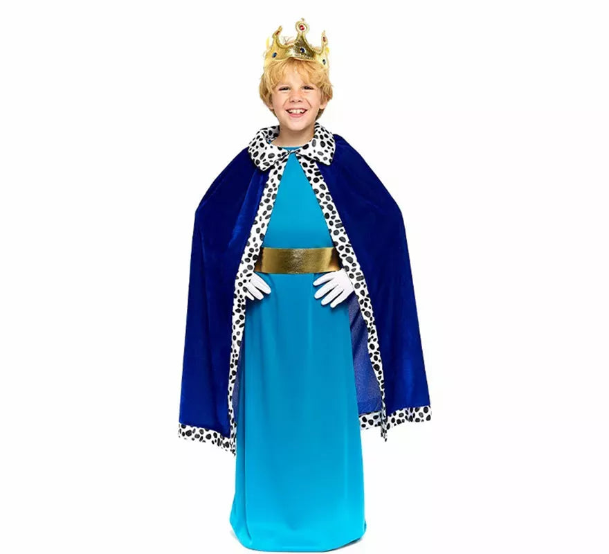 Translation missing: en.Kit de Rey Mago azul Infantil: Capa y Corona