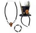Kit de Sacerdote Vudú: Mini Sombrero, Pulsera y Collar