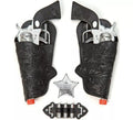 Kit de Sheriff: 2 Pistolas plateadas, Cartucheras, Balas y Estrella
