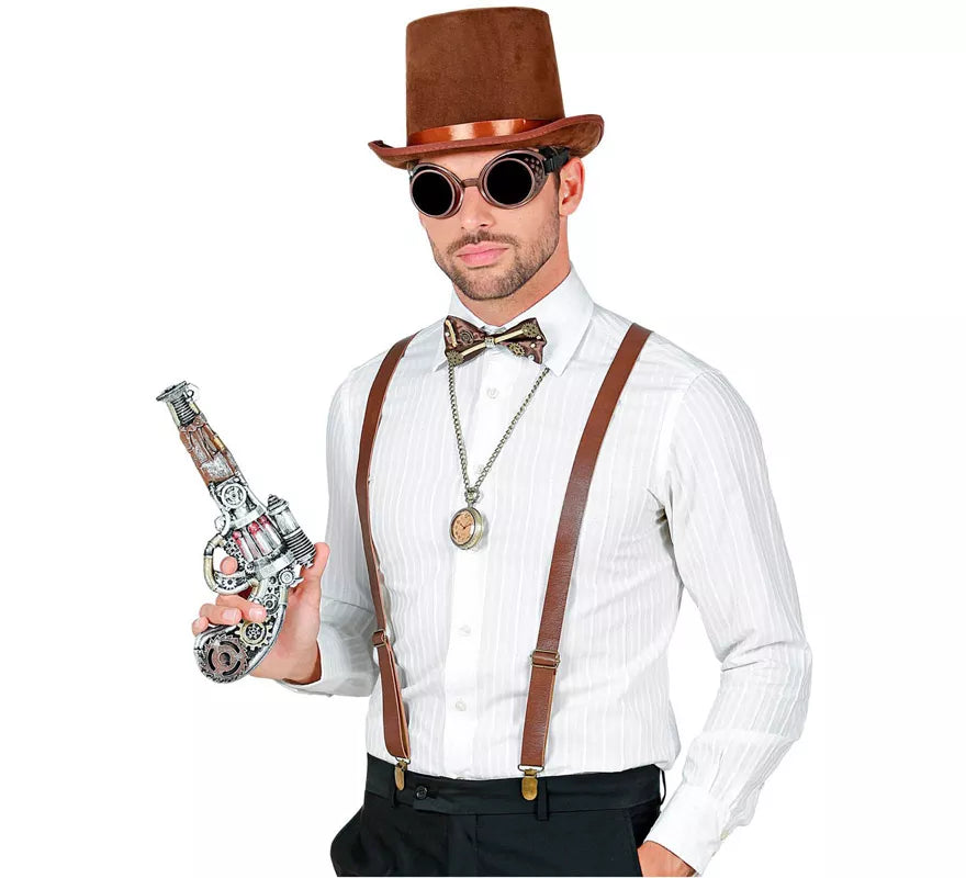Kit de Steampunk: Gafas, Tirantes y Corbatín