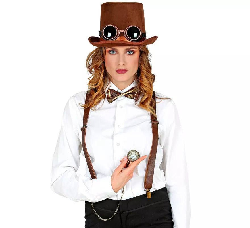 Kit de Steampunk: Gafas, Tirantes y Corbatín