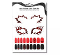 Kit de Sticker Facial adulto: Contorno de ojos y uñas murciélago