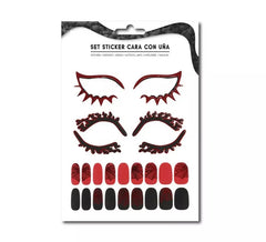 Adult Facial Sticker Kit: Eye Contour and Spider Web Nails