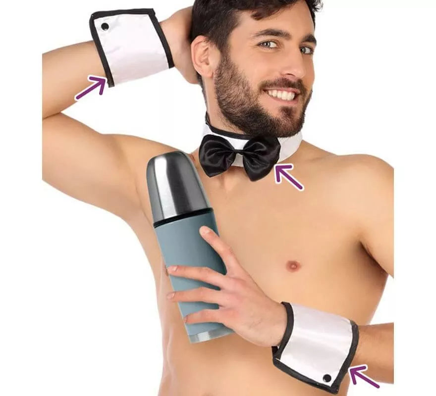 Translation missing: en.Kit de Stripper: 2 Muñequeras y Cuello con Pajarita