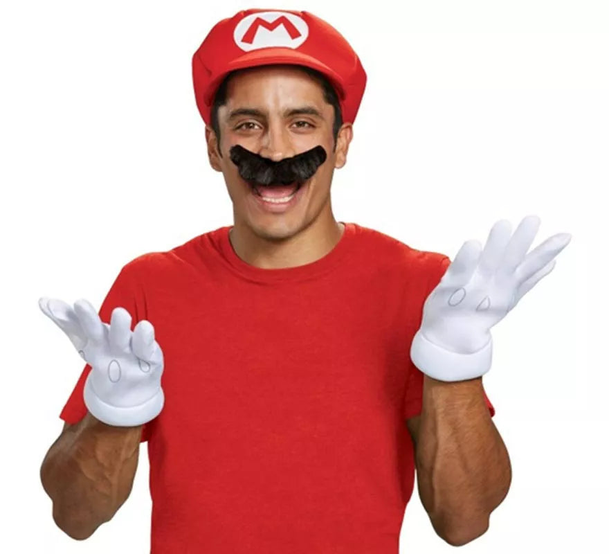 Translation missing: en.Kit de Super Mario Nintendo para Adulto: Gorra, guantes y bigote