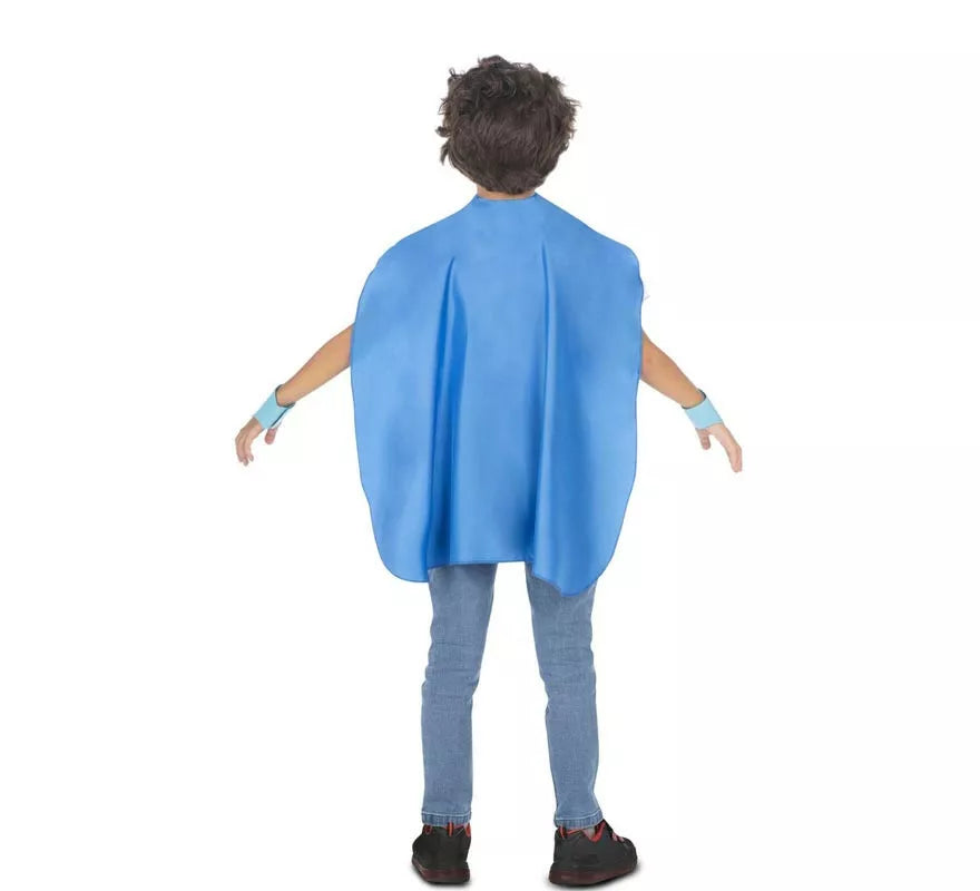 Translation missing: en.Kit de Superhéroe azul infantil: antifaz, capa y cinturón