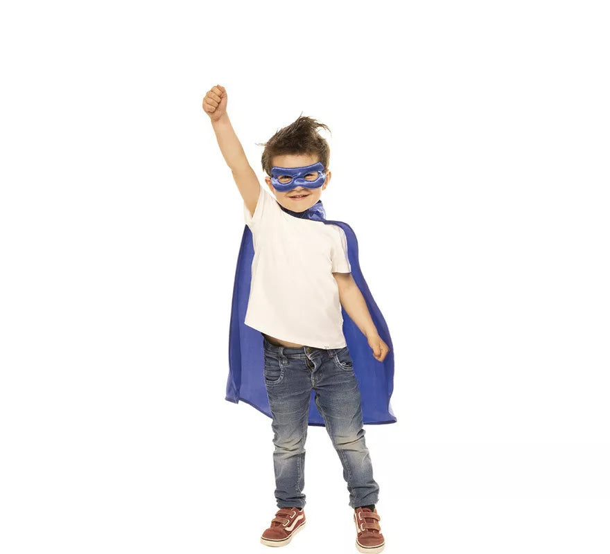Translation missing: en.Kit de Superhéroe Azul Infantil: Capa y Antifaz