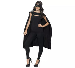 Adult Black Superhero Kit: Cape and Mask