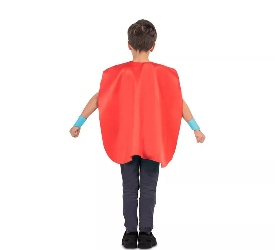 Translation missing: en.Kit de Superhéroe rojo infantil: antifaz, capa y cinturón