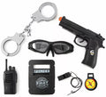Kit de SWAT: Esposas, Placa, Silbato, Walkie, Gafas, Brújula y Pistola de plástico
