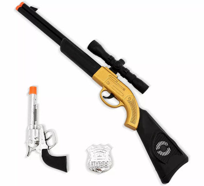Kit de SWAT: Placa, Rifle de 50x10 cm y Pistola de 18,5x9 cm de plástico