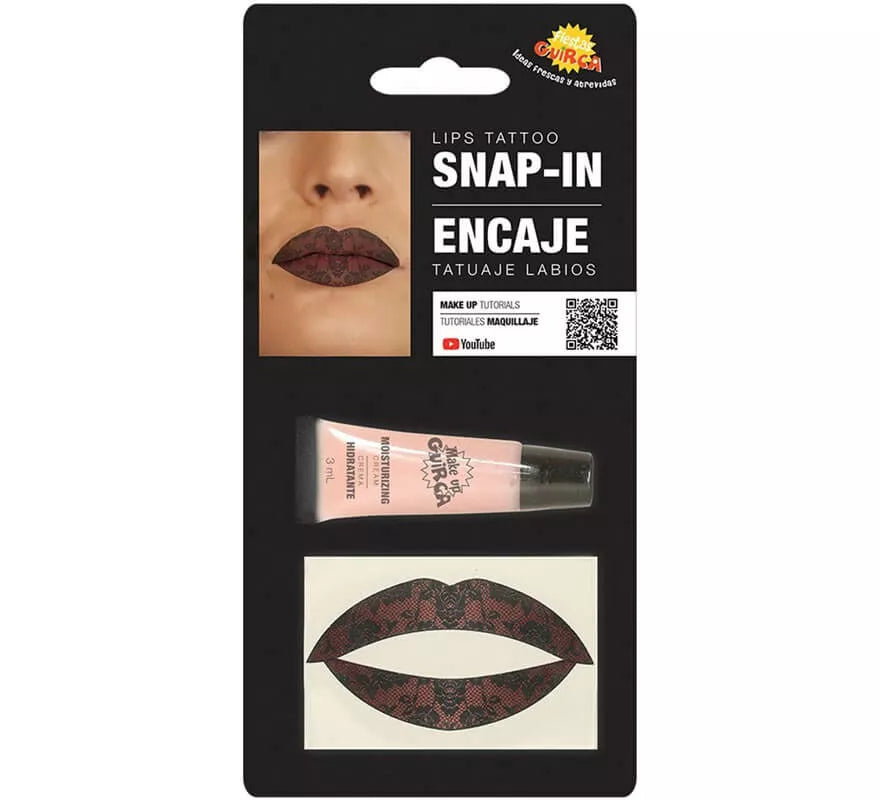 Translation missing: en.Kit de Tatuaje Labios de Encaje con Hidratante