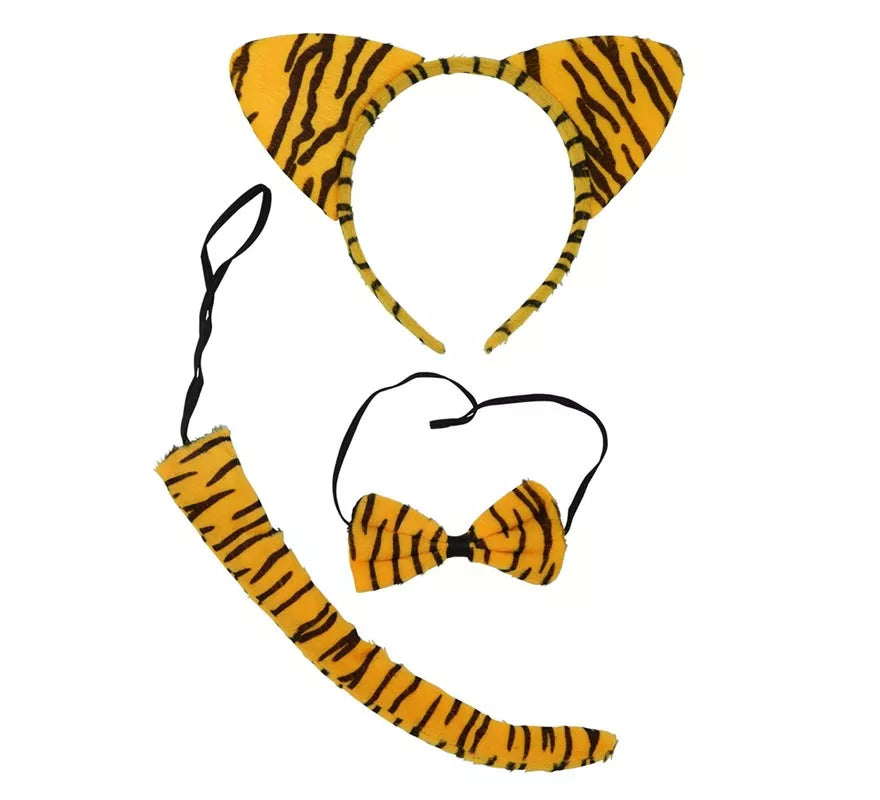 Kit de Tigre: Oreja, Pajarita y Cola