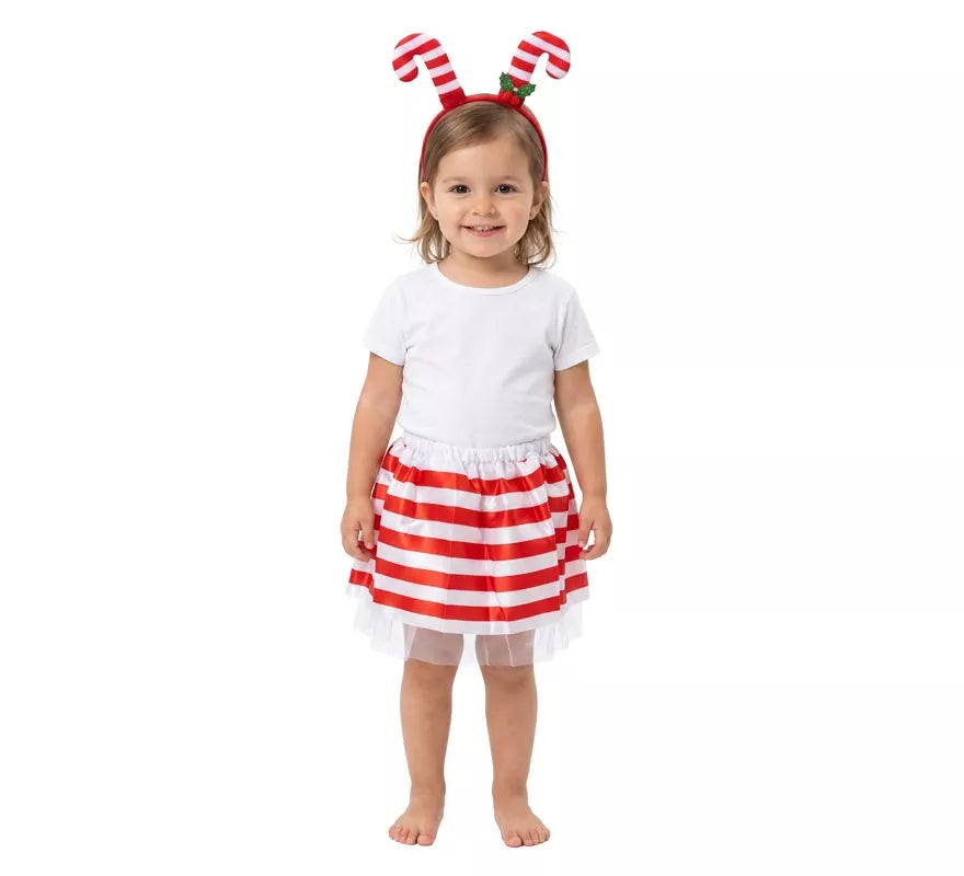 Translation missing: en.Kit de Tutú y Diadema de Bastones de Caramelo para niña