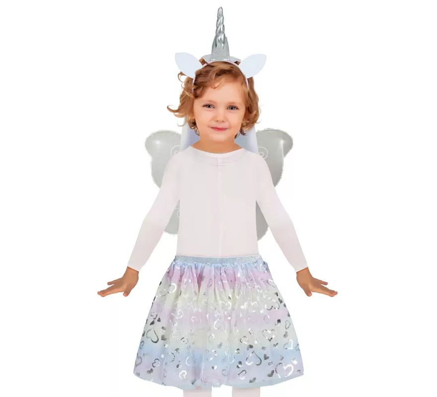 Kit de Unicornio infantil: Diadema, Alas y Tutú