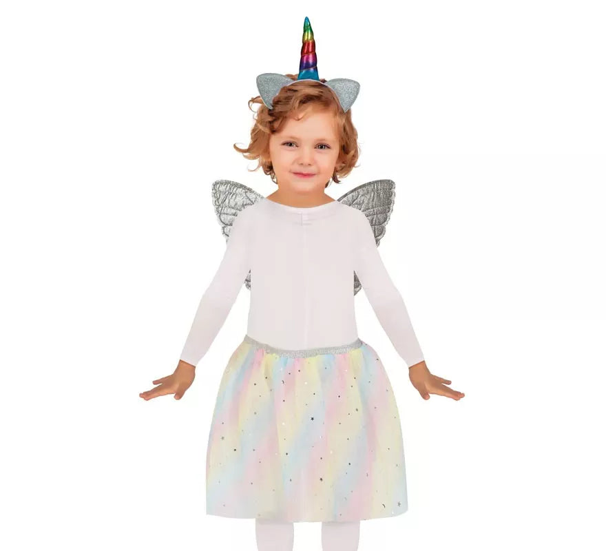 Kit de Unicornio infantil: Diadema, Alas y Tutú