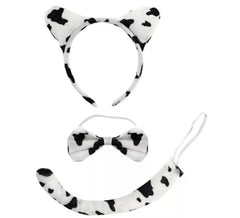 Dairy Cow Kit: Headband, Bow Tie and Tail