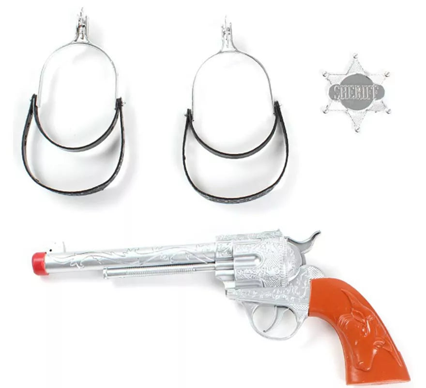 Translation missing: en.Kit de Vaquero: Pistola de juguete, Estrella y Espuelas