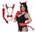 Kit Demonia: Diadema Cuernos, Pajarita y Cola