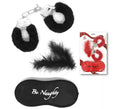 Kit Esposas Sexy: Esposas, Plumas y Antifaz en colores surtidos