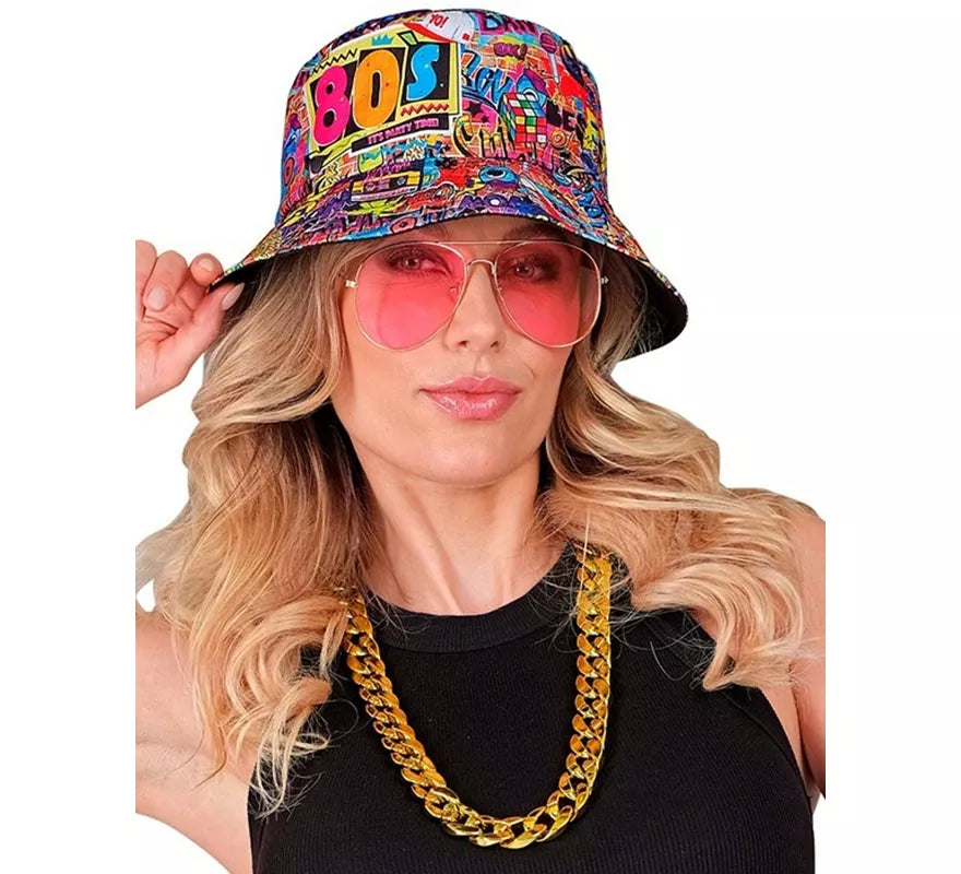 Translation missing: en.Kit Funky Años 80: Sombrero, Gafas y Collar