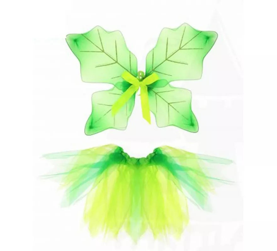 Kit Hada Verde Infantil: Alas y Tutú