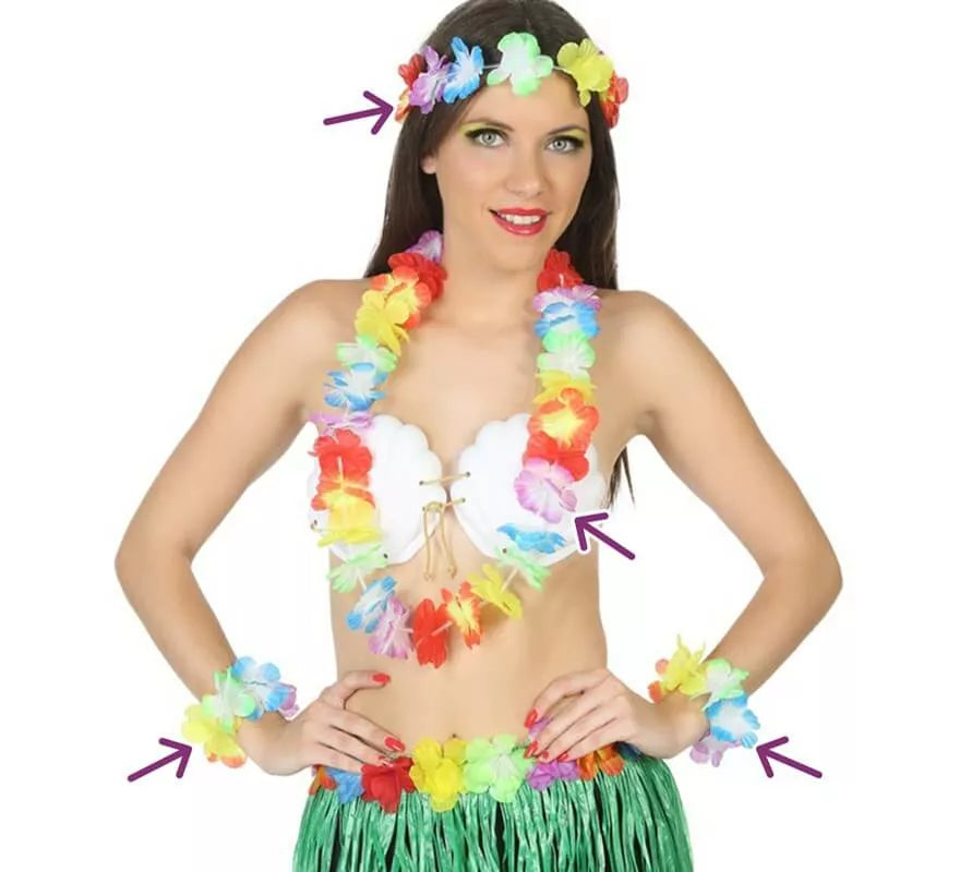 Translation missing: en.Kit Hawaiano: Collar, Pulseras y Corona