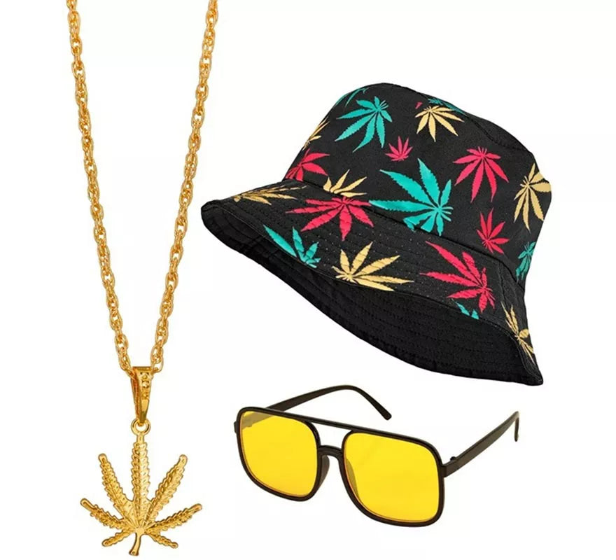 Translation missing: en.Kit Hip Hop Años 90: Sombrero, Gafas y Collar