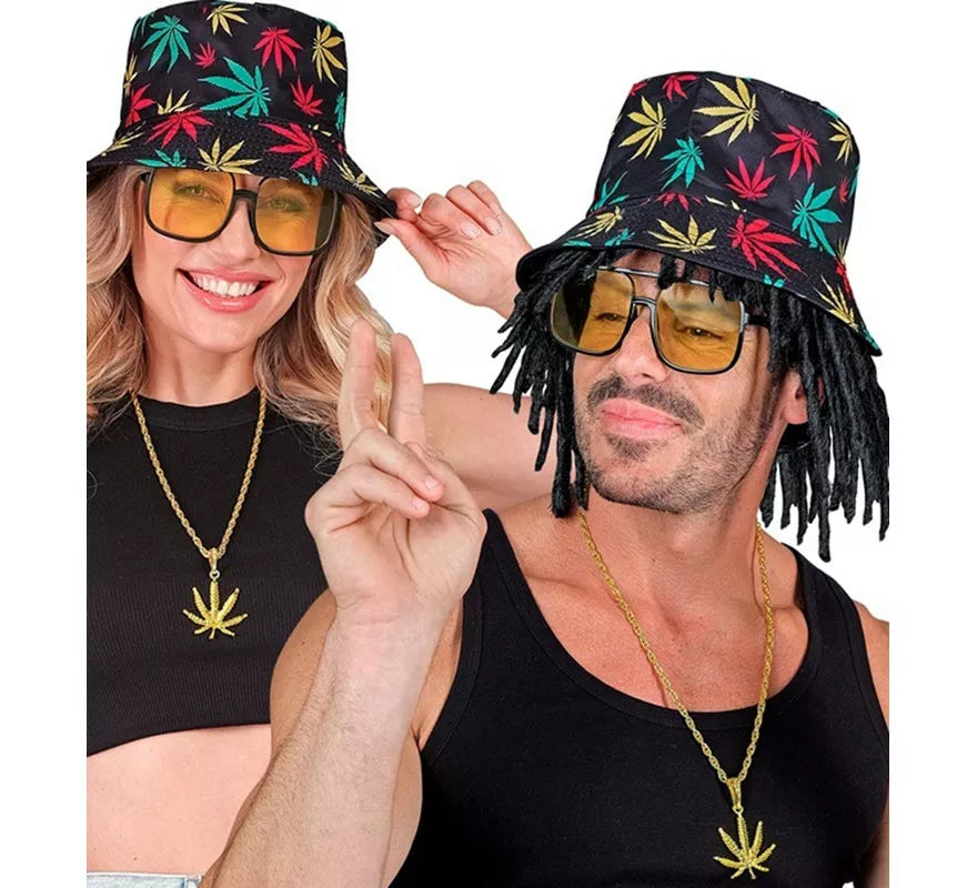 Kit Hip Hop Años 90: Sombrero, Gafas y Collar