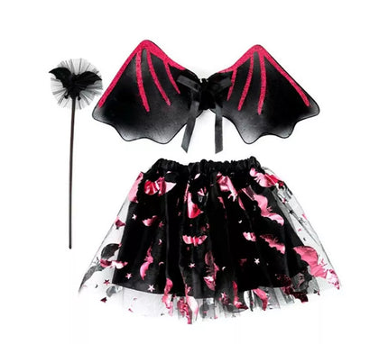 Kit Murciélago fucsia: Tutú, Alas y Varita
