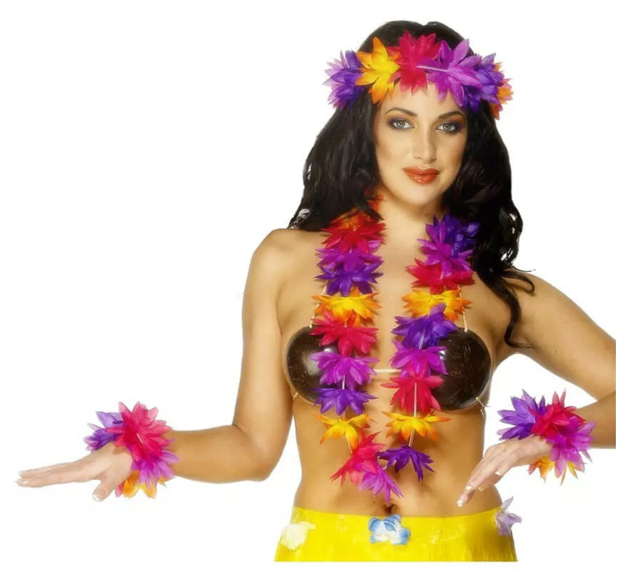 Translation missing: en.Kit o conjunto Hawaiano multicolor para mujer