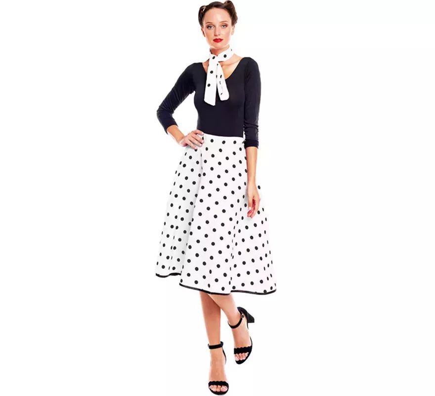 Translation missing: en.Kit o Disfraz Años 50 en varios colores para mujer: Falda y Pañuelo