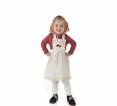 Cotton Daría Chestnut Seller Kit or Costume for Girls: Apron and Scarf