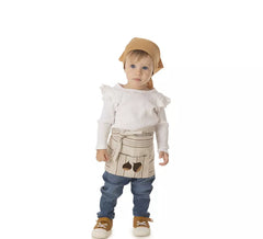 Kit or Short Brown Striped Chestnut Seller Costume for babies