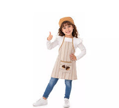 Kit or Long Brown Striped Chestnut Seller Costume for girls