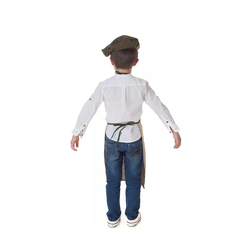 Kit o Disfraz de Castañero Beige Hojas-Castaña para niño