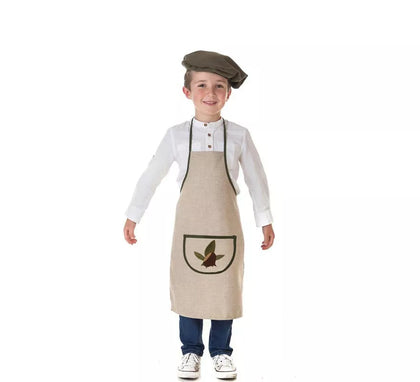Kit o Disfraz de Castañero Beige Hojas-Castaña para niño