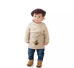 Beige Chestnut Seller Costume Kit for Boys: Apron and Beret