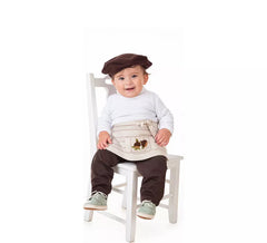Kit or Chestnut Seller Costume with Dark Brown Beret for babies